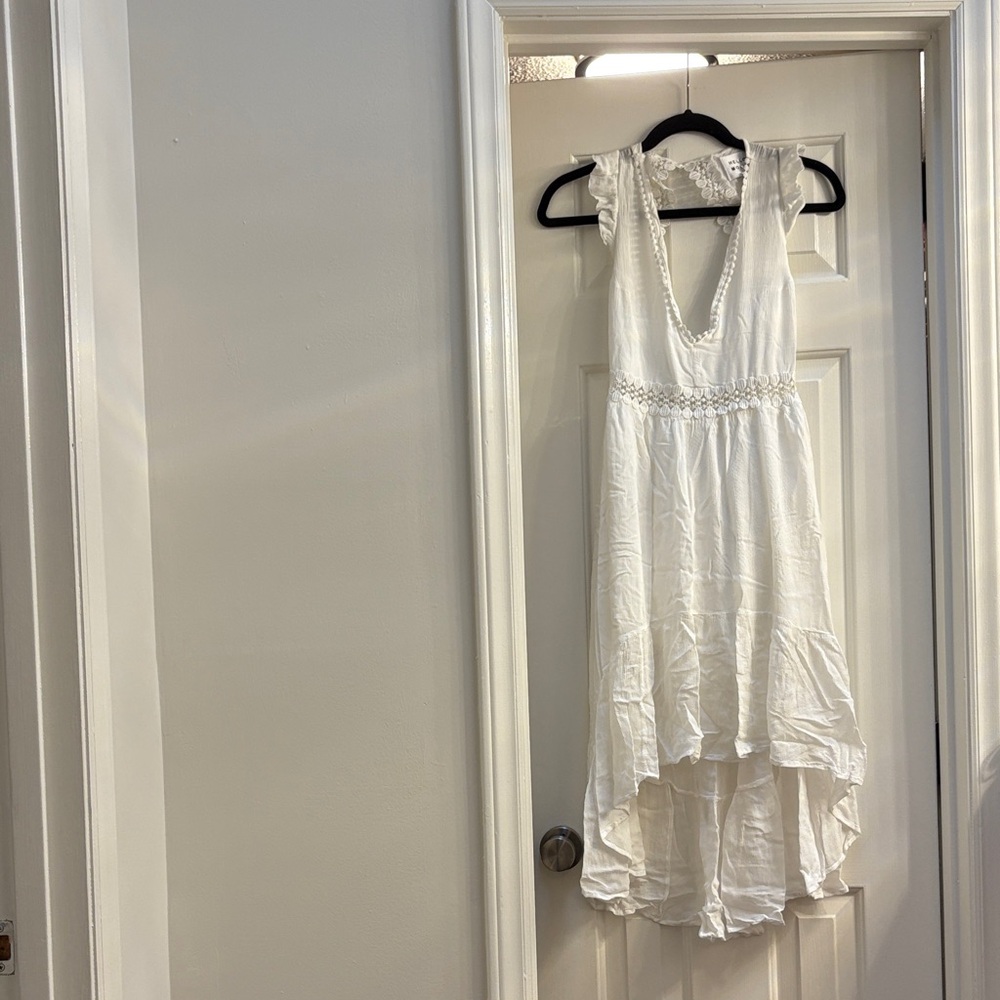 Hello Molly White Textured Dress